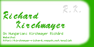 richard kirchmayer business card